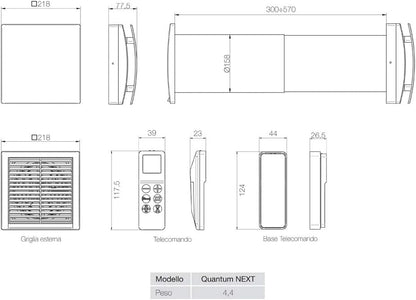 Quantum Next 100 de Aerauliqa - Unidad de VMC descentralizada de flujo