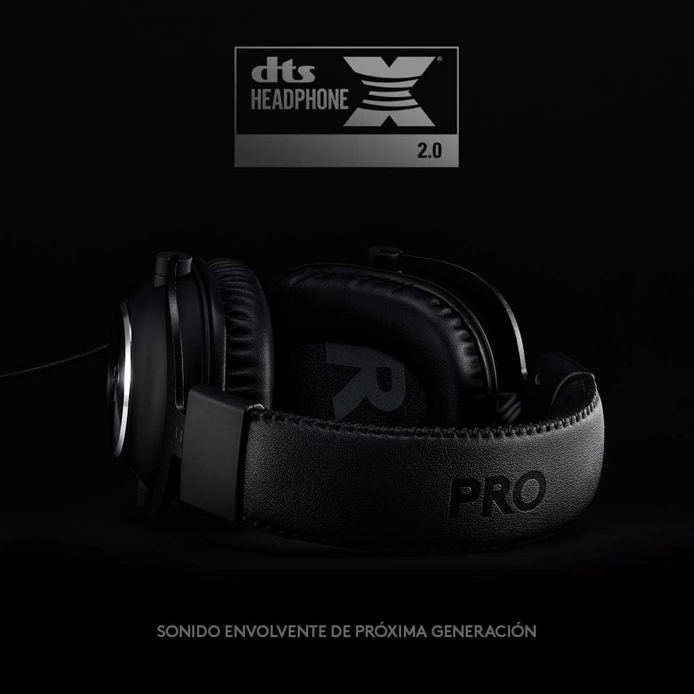 Logitech G PRO X Auriculares Gaming con Cable y Micrófono con Blue VO!CE, DTS Headphone:X 7.1, Controladores PRO-G 50mm, Sonido Surround 7.1 para Esports, para PC/PS/Xbox/Nintendo Switch - Negro