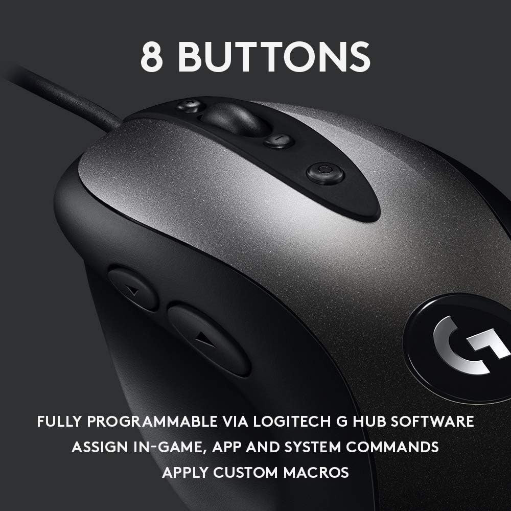 Logitech G MX518 Ratón Gaming con Cable, Captor HE