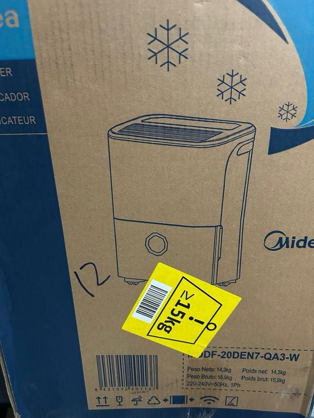 MIDEA Deshumidificador Silencioso 20L para Humedad